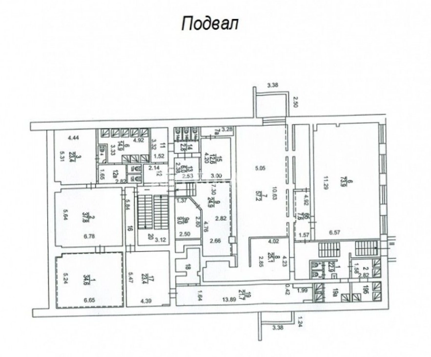 Помещение свободного назначения Мельникова, 7с2 площадью 1415 квадратных метров