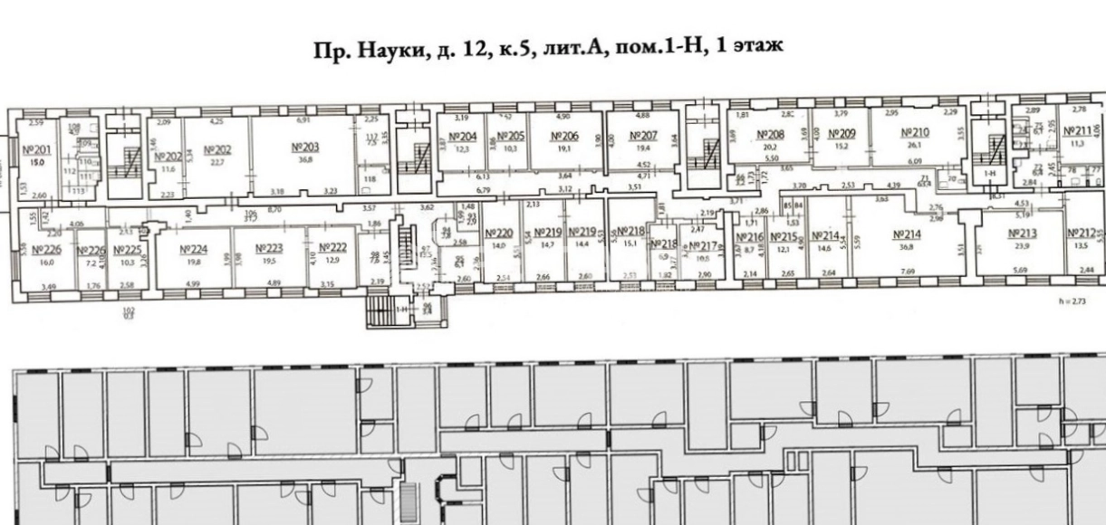 Офис Проспект Науки, 12 к 5 площадью 1343 квадратных метров