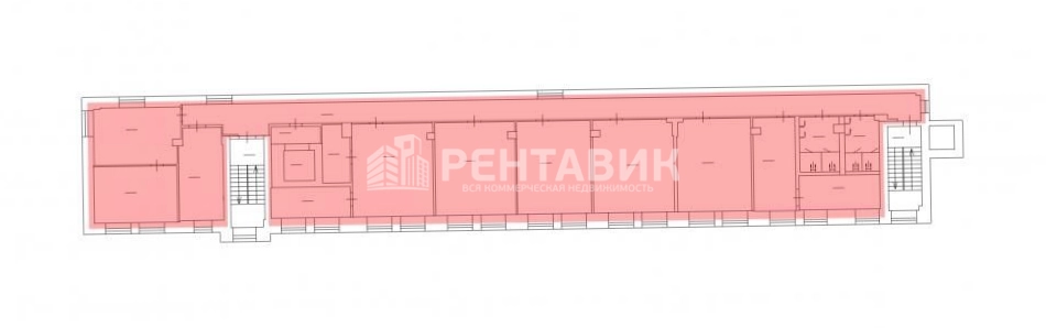 Офис Заозёрная 8 площадью 493 квадратных метров