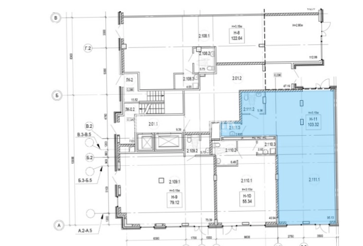 Помещение свободного назначения Ай ди Светлановский площадью 103 квадратных метров