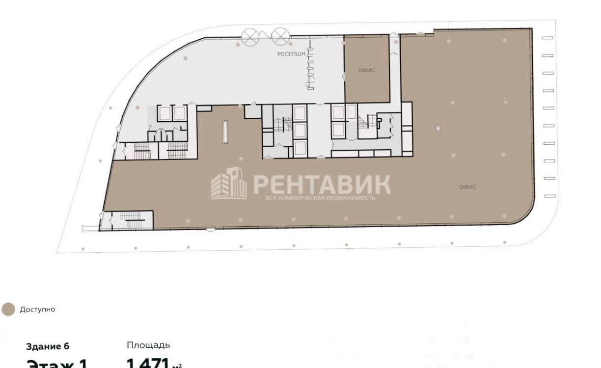 Здание целиком Сколково Парк, корпус 6 площадью 13414 квадратных метров