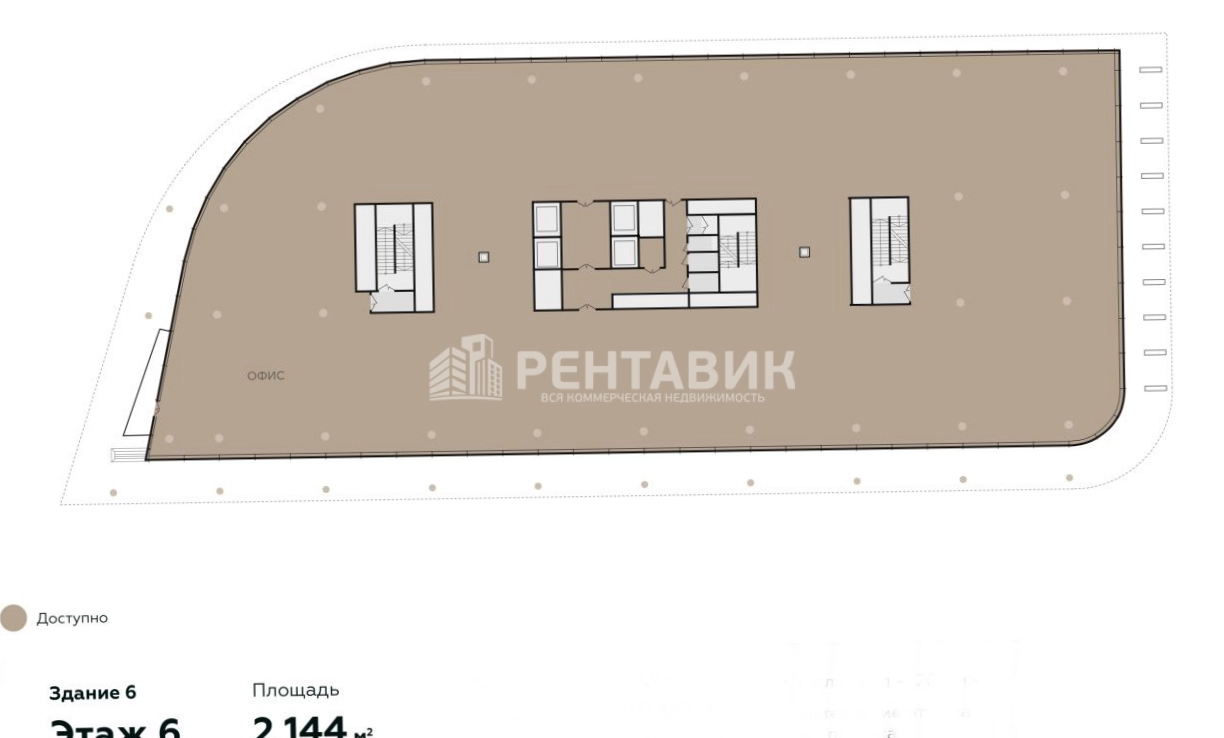 Офис Сколково Парк, корпус 6 площадью 6432 квадратных метров