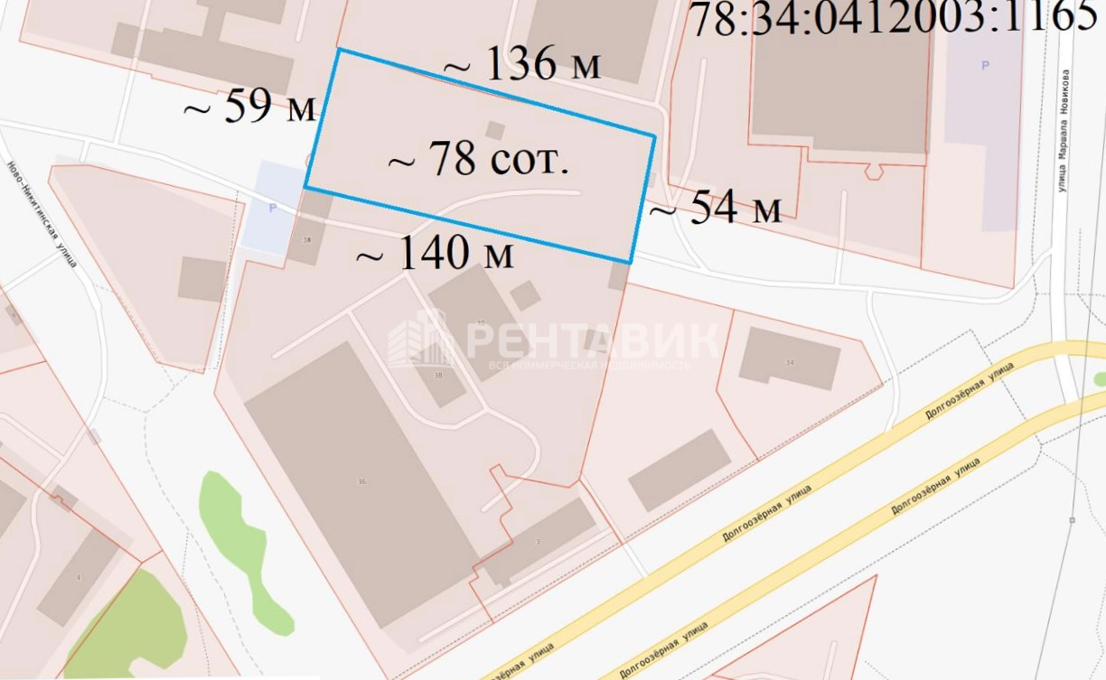 Фото земельного участка по адресу г Санкт-Петербург, ул Ново-Никитинская, д 3 литера Б