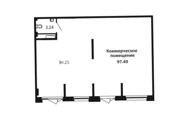 Помещение свободного назначения Полис Новоселье площадью 250 квадратных метров