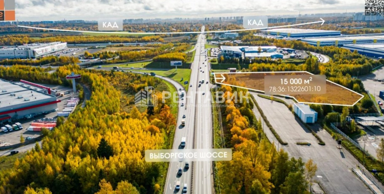 Фото земельного участка по адресу г Санкт-Петербург, поселок Парголово, Выборгское шоссе, д 362