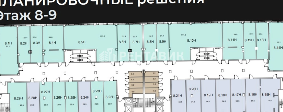 Офис Охта Хаус, корпус 6ч2 площадью 710 квадратных метров