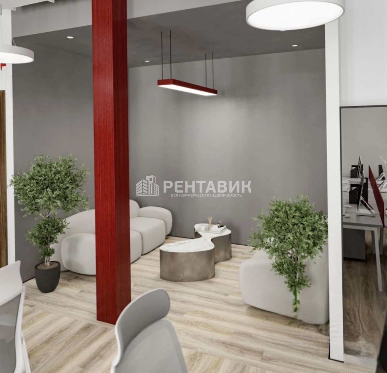 Офис Нега площадью 521 квадратных метров