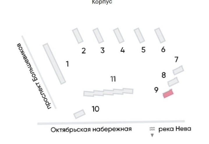 Помещение свободного назначения Октябрьская набережная площадью 94 квадратных метров
