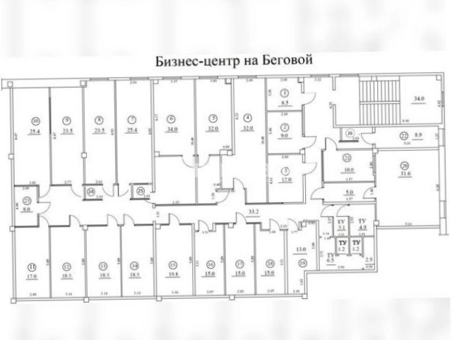 Офис Беговая, 3 площадью 526 квадратных метров