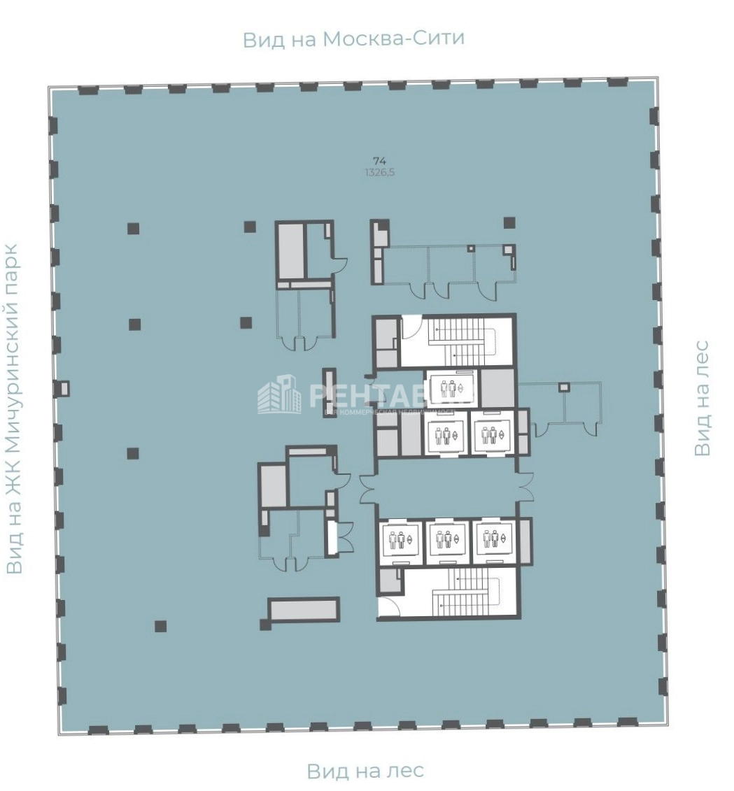 Офис Lakes площадью 1326 квадратных метров