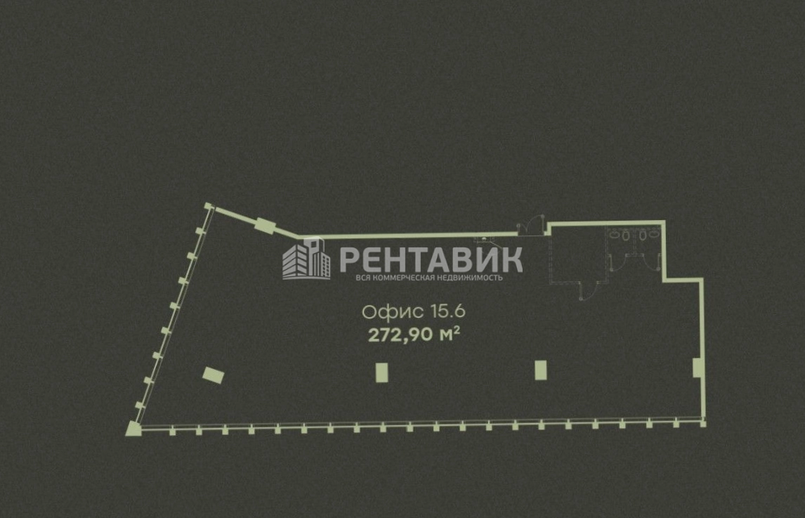 273 м2 на 15 этаже в БЦ Геолог 2