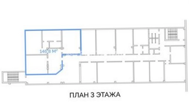 Офис Мегаполис площадью 146 квадратных метров