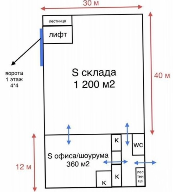 Склад Электропультовцев, 7к4с3 площадью 800 квадратных метров