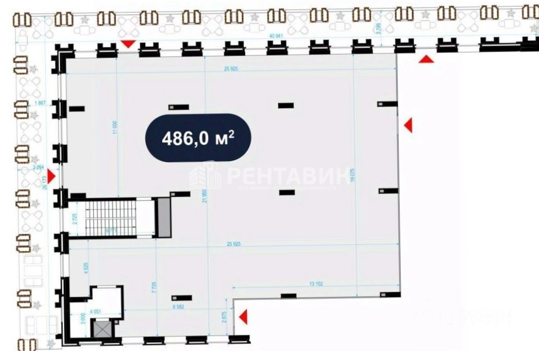 Общепит Невский Плаза площадью 486 квадратных метров