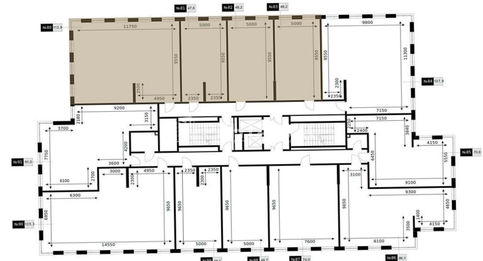 Офис Fili Residence / Фили Резиденс площадью 1057 квадратных метров