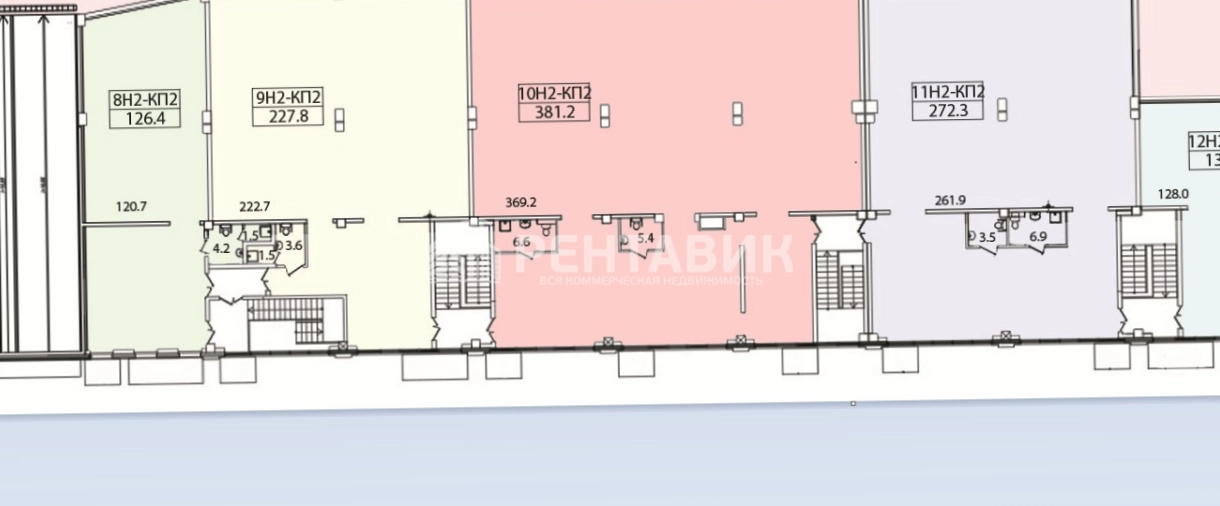 Помещение свободного назначения Шекспир площадью 381 квадратных метров