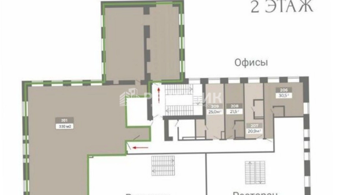 Офис Пространство Avenue-Apart - Авеню-Апарт площадью 330 квадратных метров