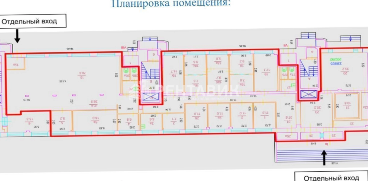 Торговая площадь Самаринская, 1 площадью 424 квадратных метров