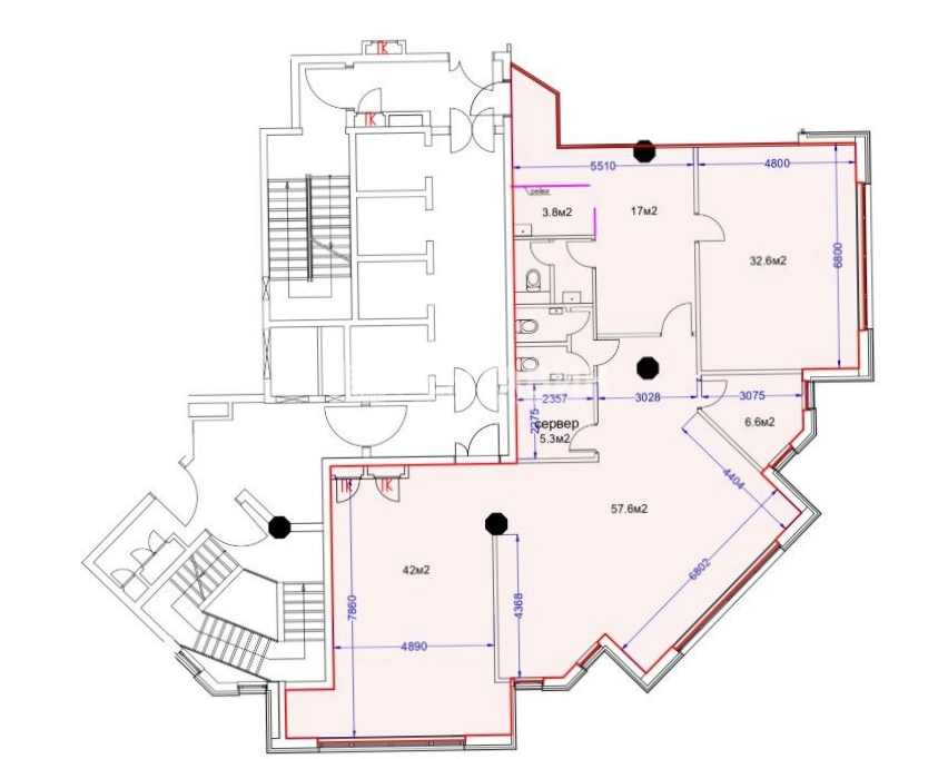 Офис Riverside Towers, строение 1 площадью 214 квадратных метров