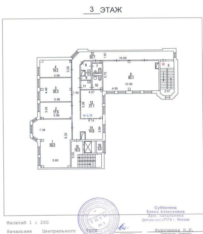 Офис Дубининская, 43-45 площадью 1020.5 квадратных метров
