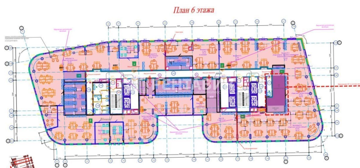 Офис Amber hall - Амбер Холл площадью 2662 квадратных метров