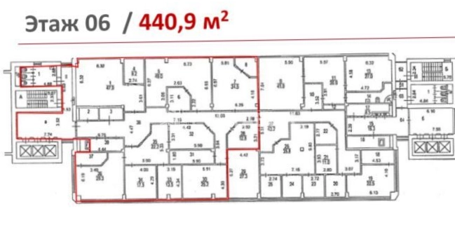 Офис Пресненский, 14 площадью 2076.6 квадратных метров