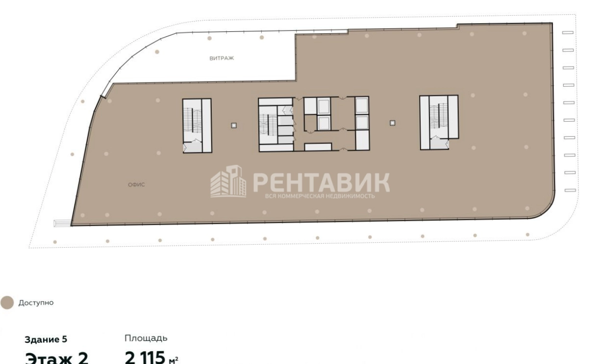 Офис Сколково Парк, корпус 5 площадью 6203 квадратных метров