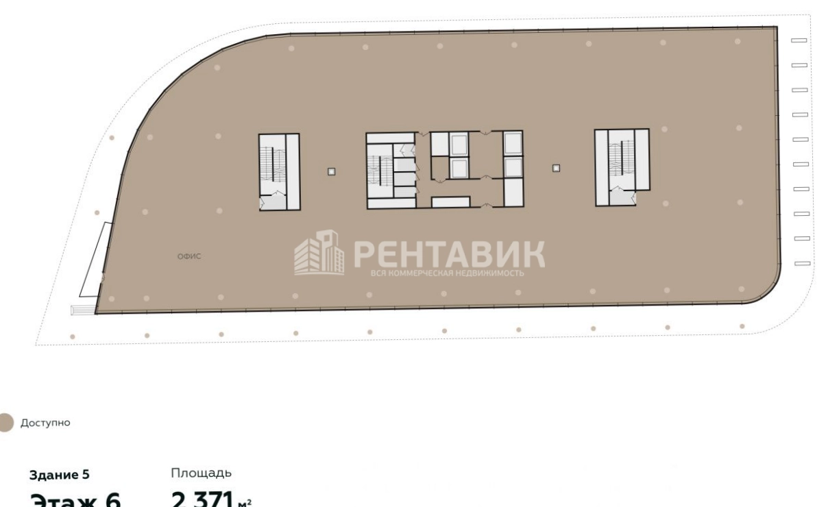 Офис Сколково Парк, корпус 5 площадью 4742 квадратных метров