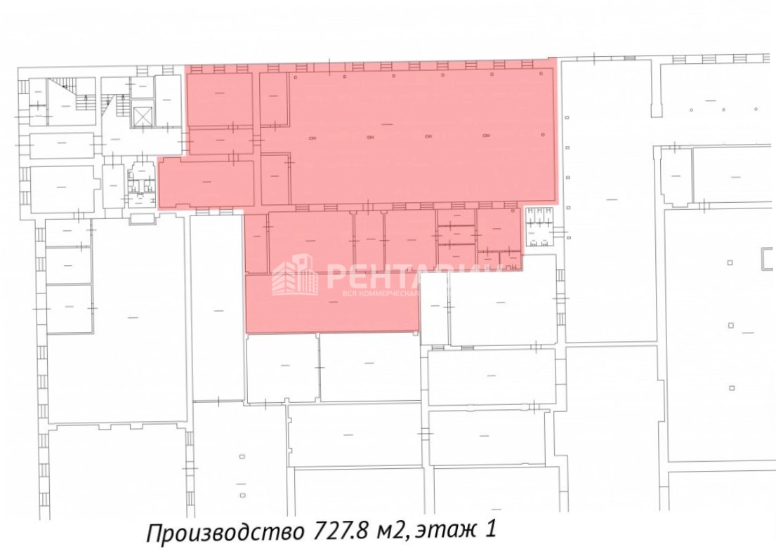 Производство Комсомола, 1 площадью 727.8 квадратных метров