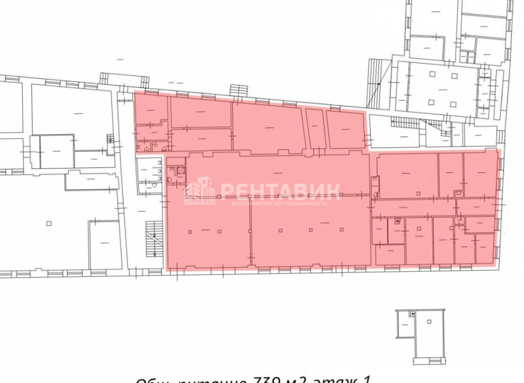 Общепит Звенигородский площадью 739 квадратных метров