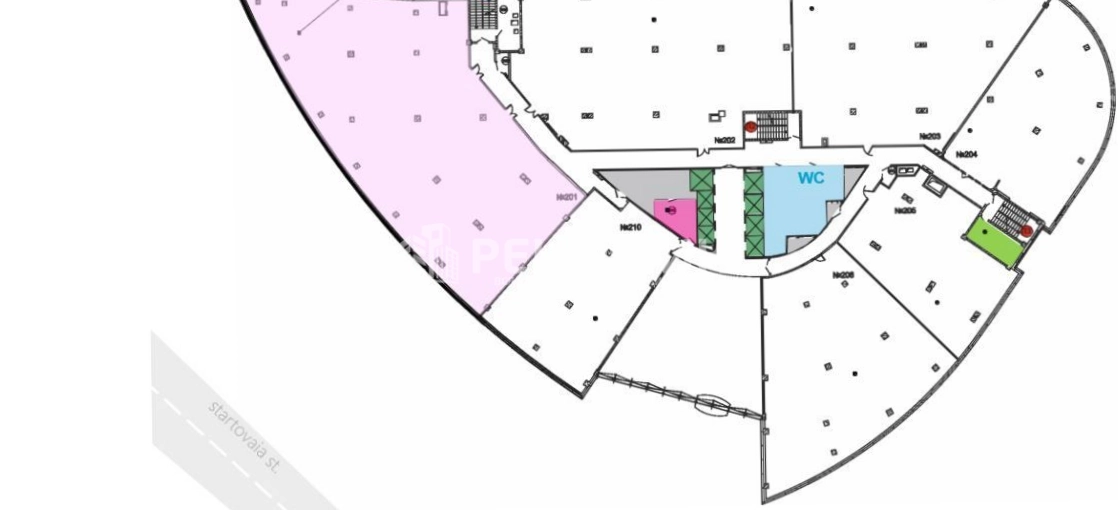 Офис Аэроплаза площадью 473 квадратных метров