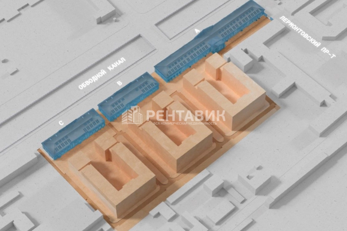 Здание целиком Лермонтовский, 54 площадью 4668.2 квадратных метров