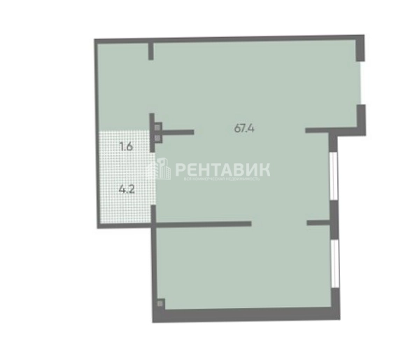 Помещение свободного назначения Пулково Лейк площадью 73 квадратных метров