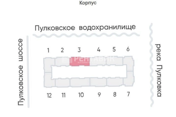 Помещение свободного назначения Пулково Лейк площадью 56 квадратных метров