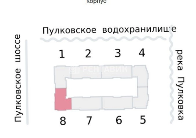 Помещение свободного назначения Пулково Лейк площадью 74 квадратных метров
