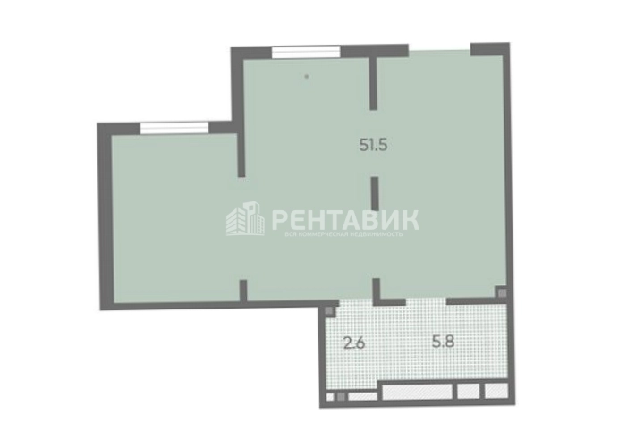 Помещение свободного назначения Пулково Лейк площадью 59 квадратных метров