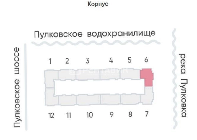 Помещение свободного назначения Пулково Лейк площадью 59 квадратных метров
