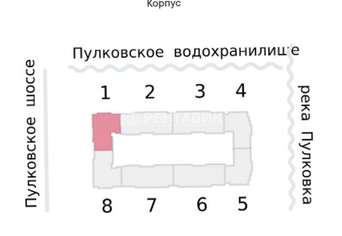 Помещение свободного назначения Пулково Лейк площадью 96 квадратных метров
