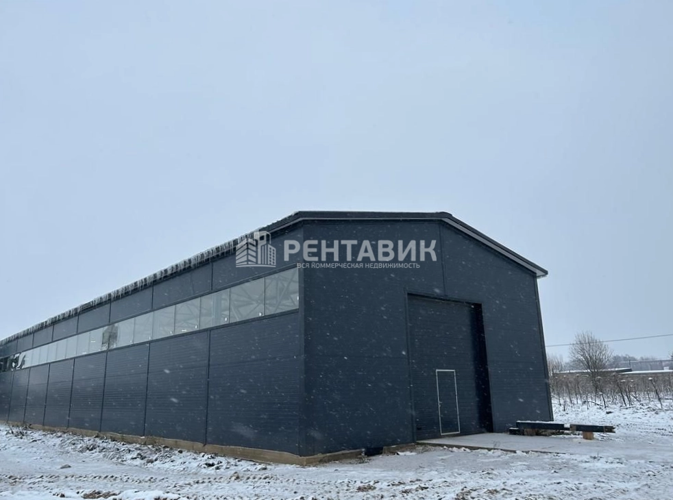 фасад дома, здание по адресу Ленинградская обл, Ломоносовский р-н, село Русско-Высоцкое, ул Промышленная, зд 1