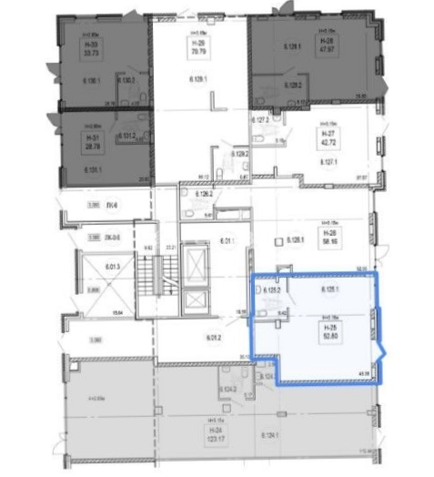 Помещение свободного назначения Ай ди Светлановский площадью 52 квадратных метров