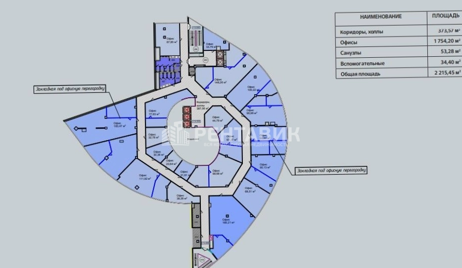 Офис Радиус площадью 2200 квадратных метров