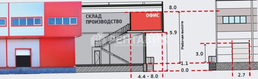 Склад Ломоносовский площадью 4500 квадратных метров