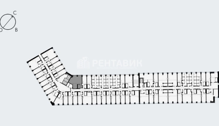 Офис Авеню на Карповке площадью 72 квадратных метров