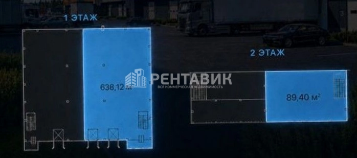 Склад Шушары, территория предприятия Ленсоветовское, 367 площадью 727.5 квадратных метров