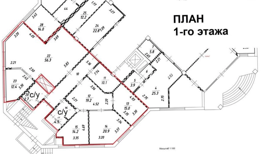 Офис ТБН площадью 180 квадратных метров