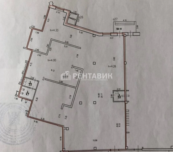 Помещение свободного назначения Шуваловские высоты площадью 325 квадратных метров