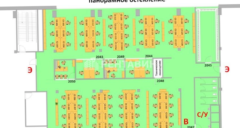 Офис Технопарк Горизонт площадью 409.3 квадратных метров