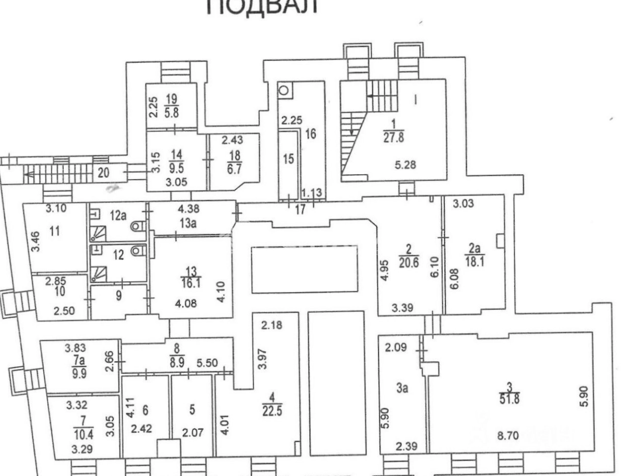 Офис Большой Власьевский, 14с1 площадью 619.9 квадратных метров
