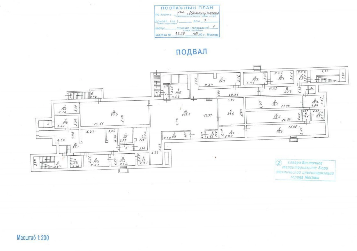 Здание целиком 1-я Мытищинская, 3с1 площадью 6475.1 квадратных метров