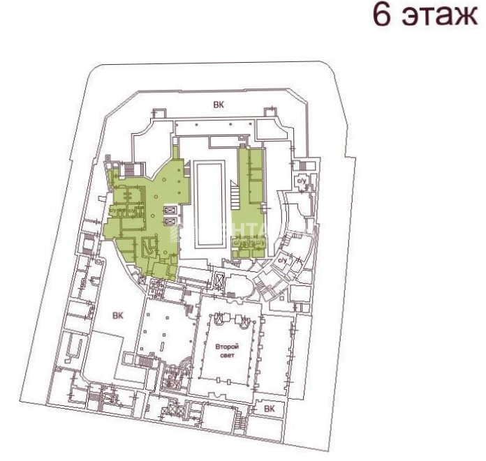 Помещение свободного назначения Реки Мойки, 59-15 площадью 953 квадратных метров